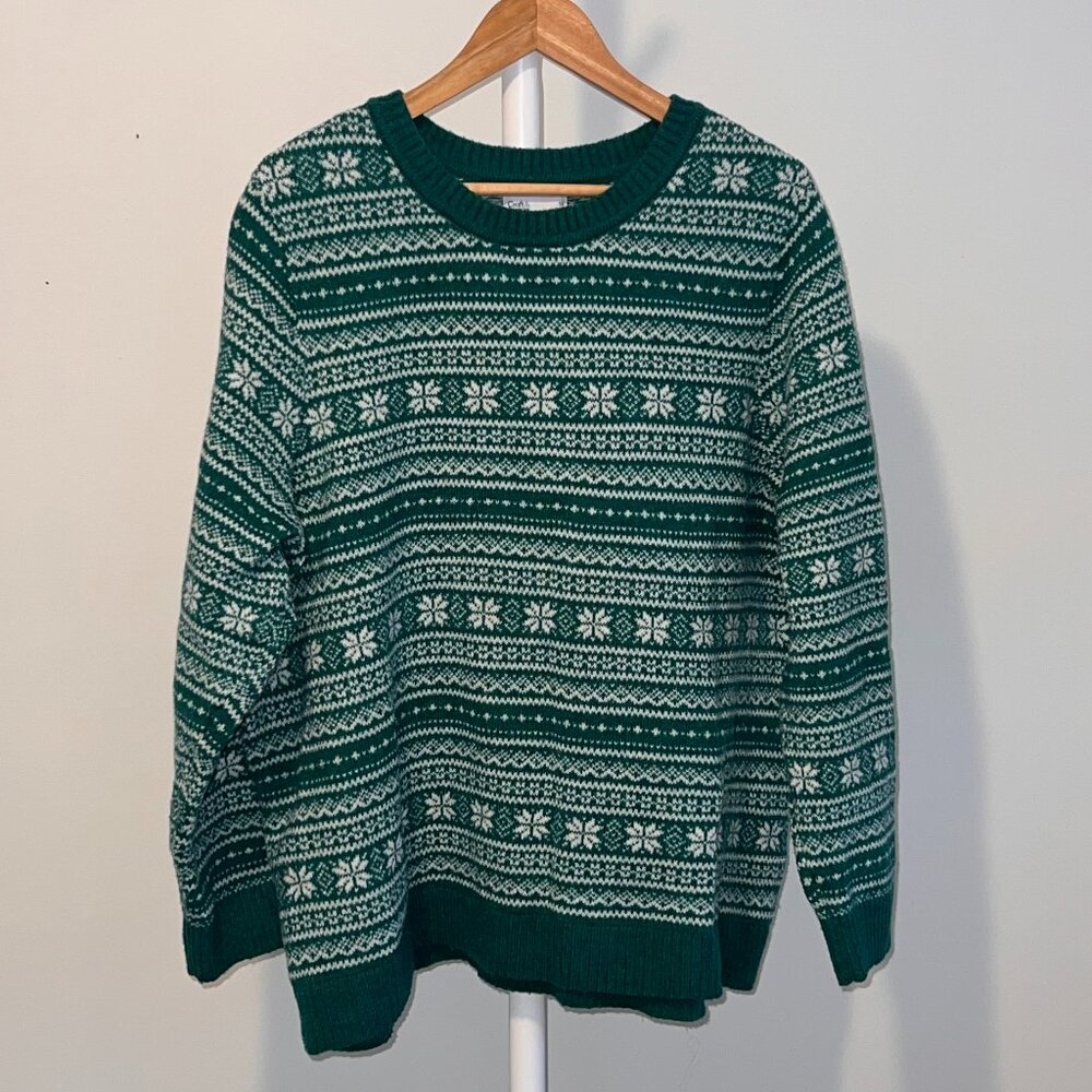 Green Fair Isle Christmas Sweater